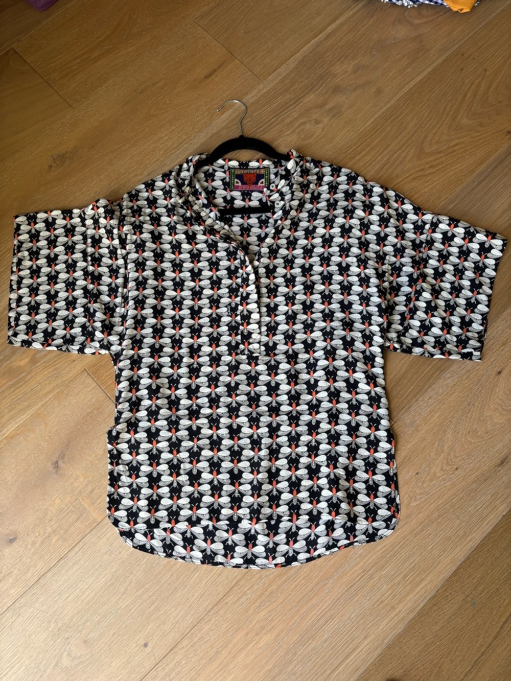 LA DOUBLE J X MOTHER Estelle Printed Crepe Blouse